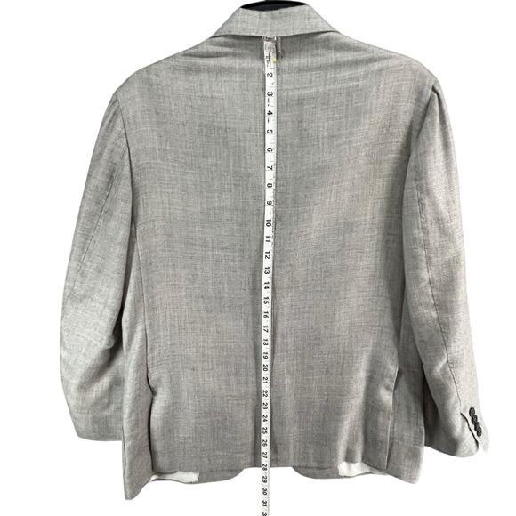 Kiton Trillion Blazer Men 38S Gray Cashmere Silk 3 Button Vented Career Italy - Picture 8 of 16